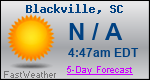 Weather Forecast for Blackville, SC