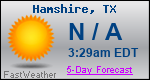 Weather Forecast for Hamshire, TX
