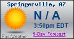 Weather Forecast for Springerville, AZ