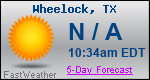 Weather Forecast for Wheelock, TX