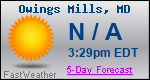 Weather Forecast for Owings Mills, MD