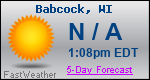 Weather Forecast for Babcock, WI