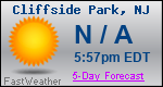Weather Forecast for Cliffside Park, NJ