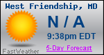 Weather Forecast for West Friendship, MD