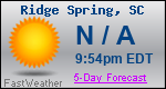 Weather Forecast for Ridge Spring, SC