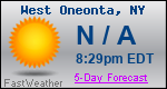 Weather Forecast for West Oneonta, NY