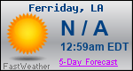 Weather Forecast for Ferriday, LA
