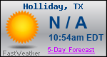 Weather Forecast for Holliday, TX
