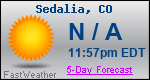 Weather Forecast for Sedalia, CO