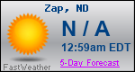 Weather Forecast for Zap, ND