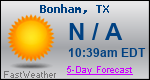 Weather Forecast for Bonham, TX