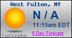 Weather Forecast for West Fulton, NY
