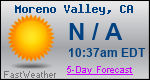 Weather Forecast for Moreno Valley, CA