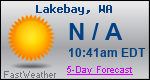 Weather Forecast for Lakebay, WA