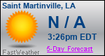 Weather Forecast for Saint Martinville, LA