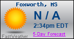 Weather Forecast for Foxworth, MS