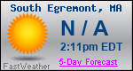 Weather Forecast for South Egremont, MA