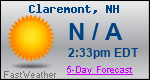 Weather Forecast for Claremont, NH