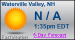Weather Forecast for Waterville Valley, NH