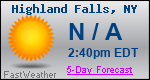 Weather Forecast for Highland Falls, NY