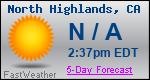 Weather Forecast for North Highlands, CA
