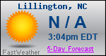 Weather Forecast for Lillington, NC