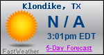 Weather Forecast for Klondike, TX
