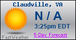 Weather Forecast for Claudville, VA