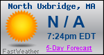 Weather Forecast for North Uxbridge, MA