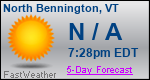 Weather Forecast for North Bennington, VT