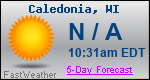 Weather Forecast for Caledonia, WI