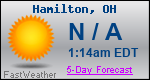 Weather Forecast for Hamilton, OH