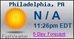 Weather Forecast for Philadelphia, PA