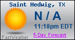 Weather Forecast for Saint Hedwig, TX