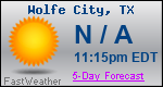 Weather Forecast for Wolfe City, TX