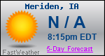 Weather Forecast for Meriden, IA