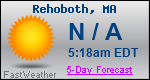 Weather Forecast for Rehoboth, MA