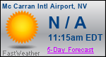 Weather Forecast for Mc Carran International Airport, NV