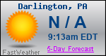 Weather Forecast for Darlington, PA