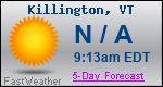 Weather Forecast for Killington, VT