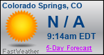 Weather Forecast for Colorado Springs, CO