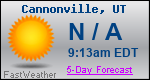 Weather Forecast for Cannonville, UT