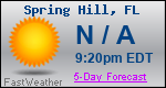 Weather Forecast for Spring Hill, FL