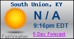 Weather Forecast for South Union, KY