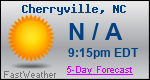 Weather Forecast for Cherryville, NC