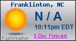 Weather Forecast for Franklinton, NC