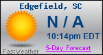 Weather Forecast for Edgefield, SC