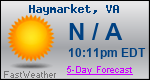 Weather Forecast for Haymarket, VA