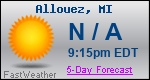 Weather Forecast for Allouez, MI