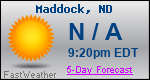 Weather Forecast for Maddock, ND